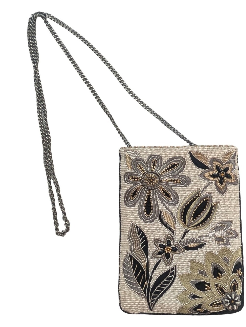 Mary Frances Breezy Beaded Embroidered Floral Crossbody Phone Bag